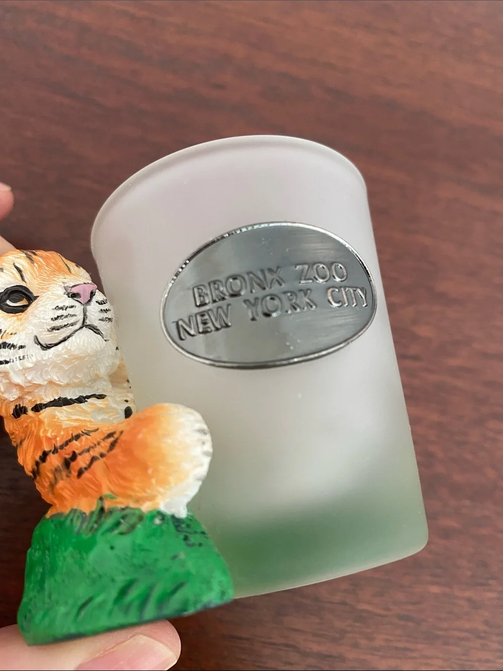 Bronx Zoo New York City Mini Glass Shot Glass With Tiger